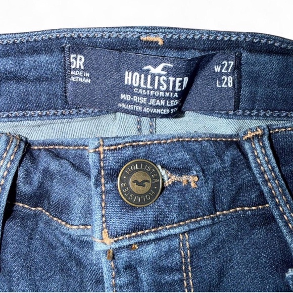 Y2K Hollister Mid-Rise Skinny Jeans Dark Wash Size W27 L28 - Picture 5 of 7